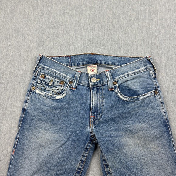 Vintage True Religion Jeans Men 31X33 Fits 32x31 Blue Billy Bootcut Made In USA - Picture 3 of 16